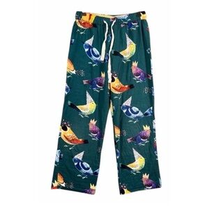 Anthropologie Colorful Bird Print Pajama Pants